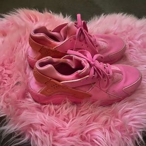 Nike Huarache Run GS Shoes Hot Pink Laser Fuchsia